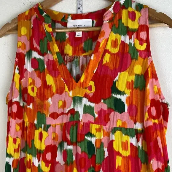 Tuckernuck Pomander Place Kenzo Magnolia Watercolor Dress Size Small - Picture 9 of 14